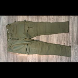 Dark green pants for men